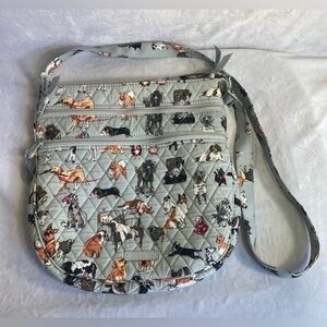 Vera Bradley Best in Dog Show Triple Zip Trio Hipster Crossbody Bag Purse